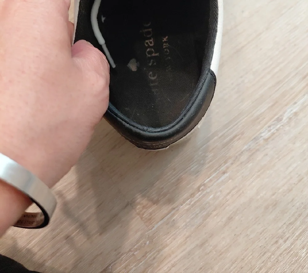 kate spade White and Black Leather Women Sneakers - Picture 5 of 7